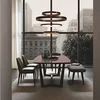Modern style steel frame and nature marble table dining room furniture dining table