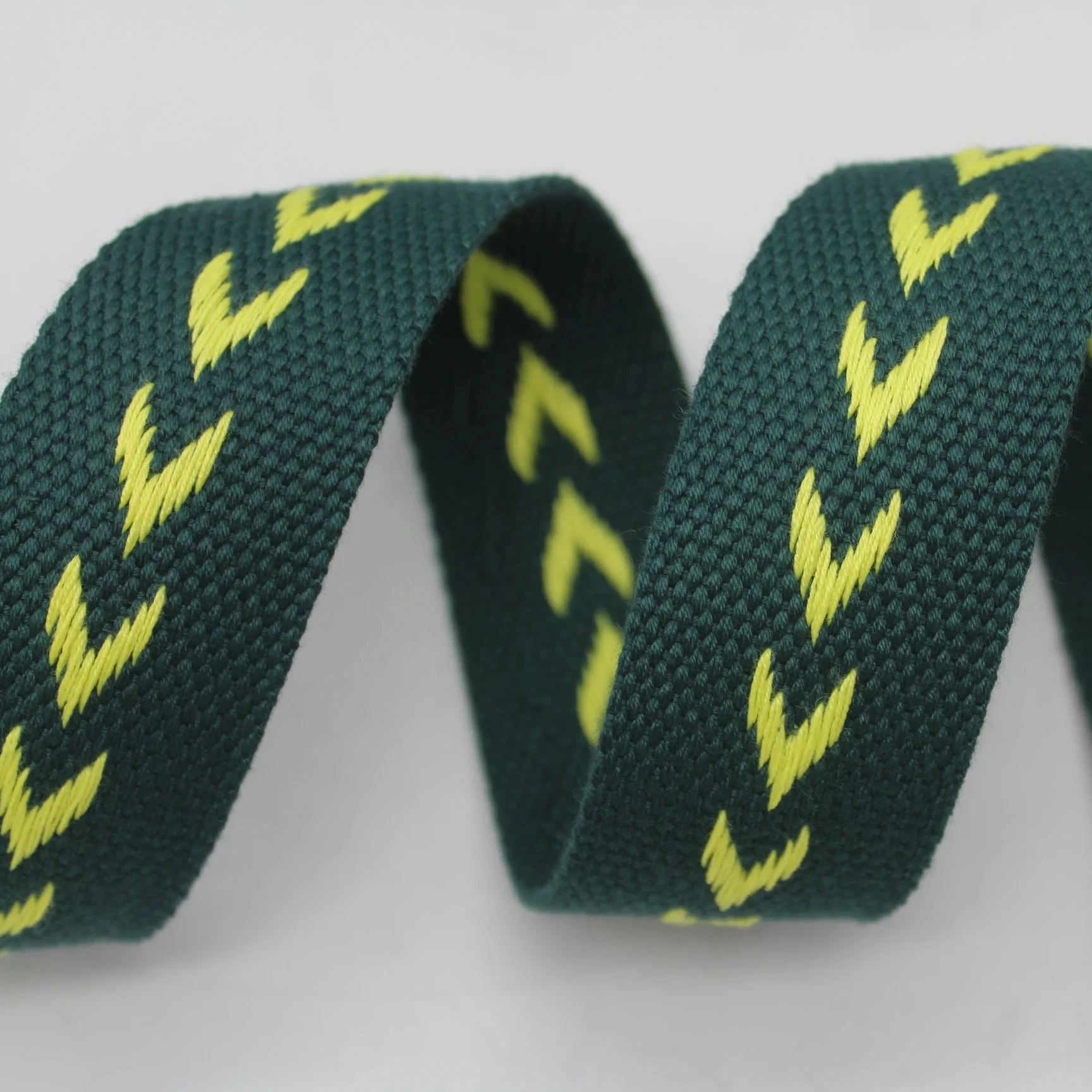 38mm Eco-Friendly Jacquard Webbing Luxury Backpack Strap Polyester Cotton Fabric Fashionable High Quality