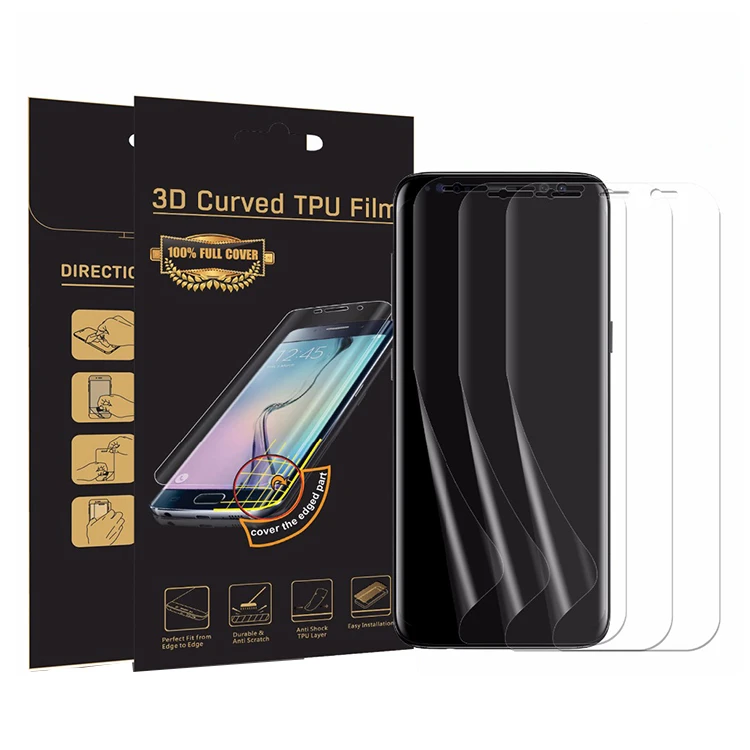 

New technology microcrystal polymer soft full cover curved edge nano tpu film screen protector For Samsung note 9