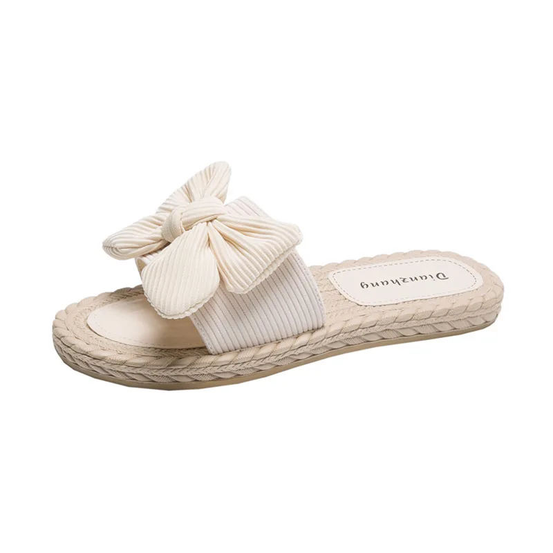 

Summer slippers out flip-flops women's fashion beach shoes bowknot outerwear