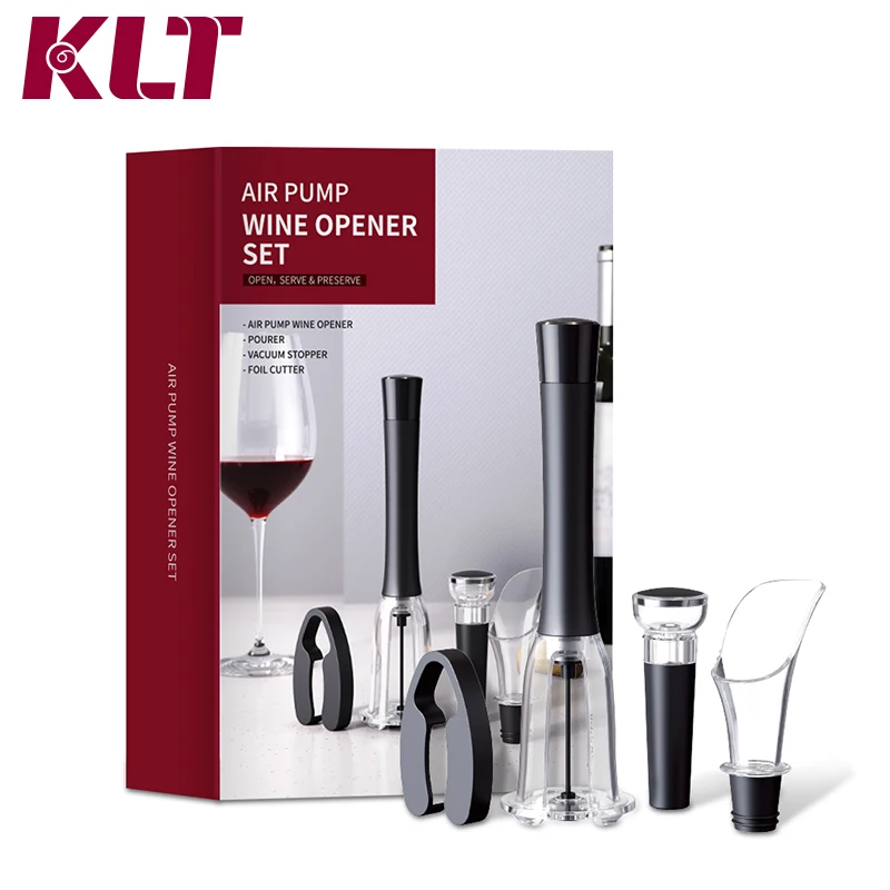 

Lossless Wine Accessories Gift Metal High Pressure Hand Air Pump Opener Set