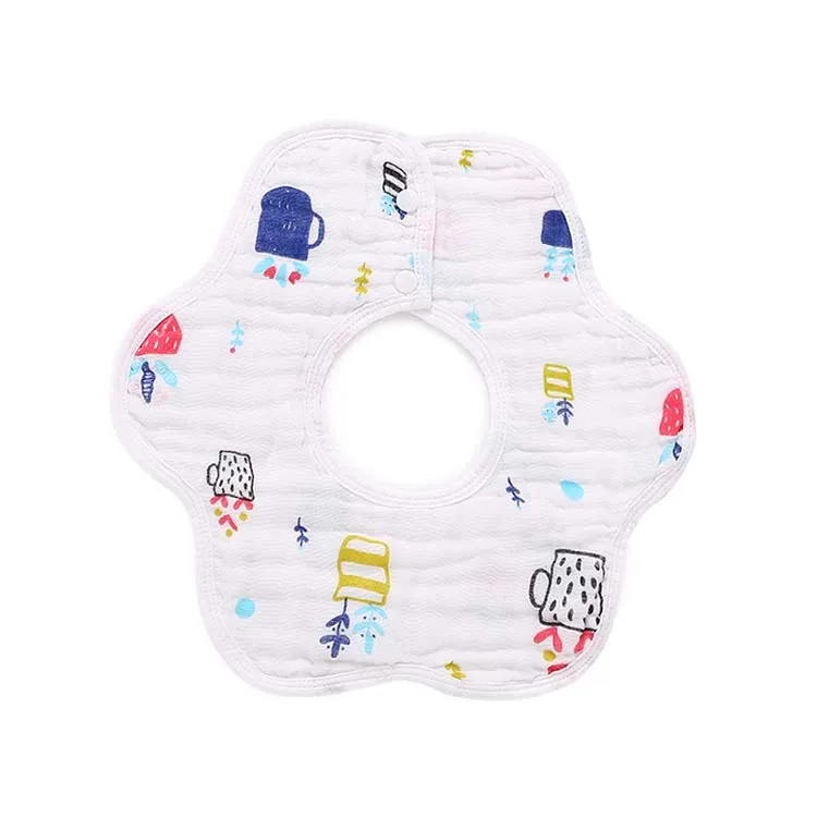 

100% Food Grade Healthy Feeding Baby Bibs Double Bubble Gauze100% Cotton Baby Bibs, Customized color