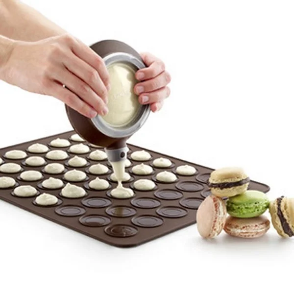 

30 Holes Macaron Silicone Mat Baking Mold, Almond Muffin Chocolate Chip Cookies Cake Tools