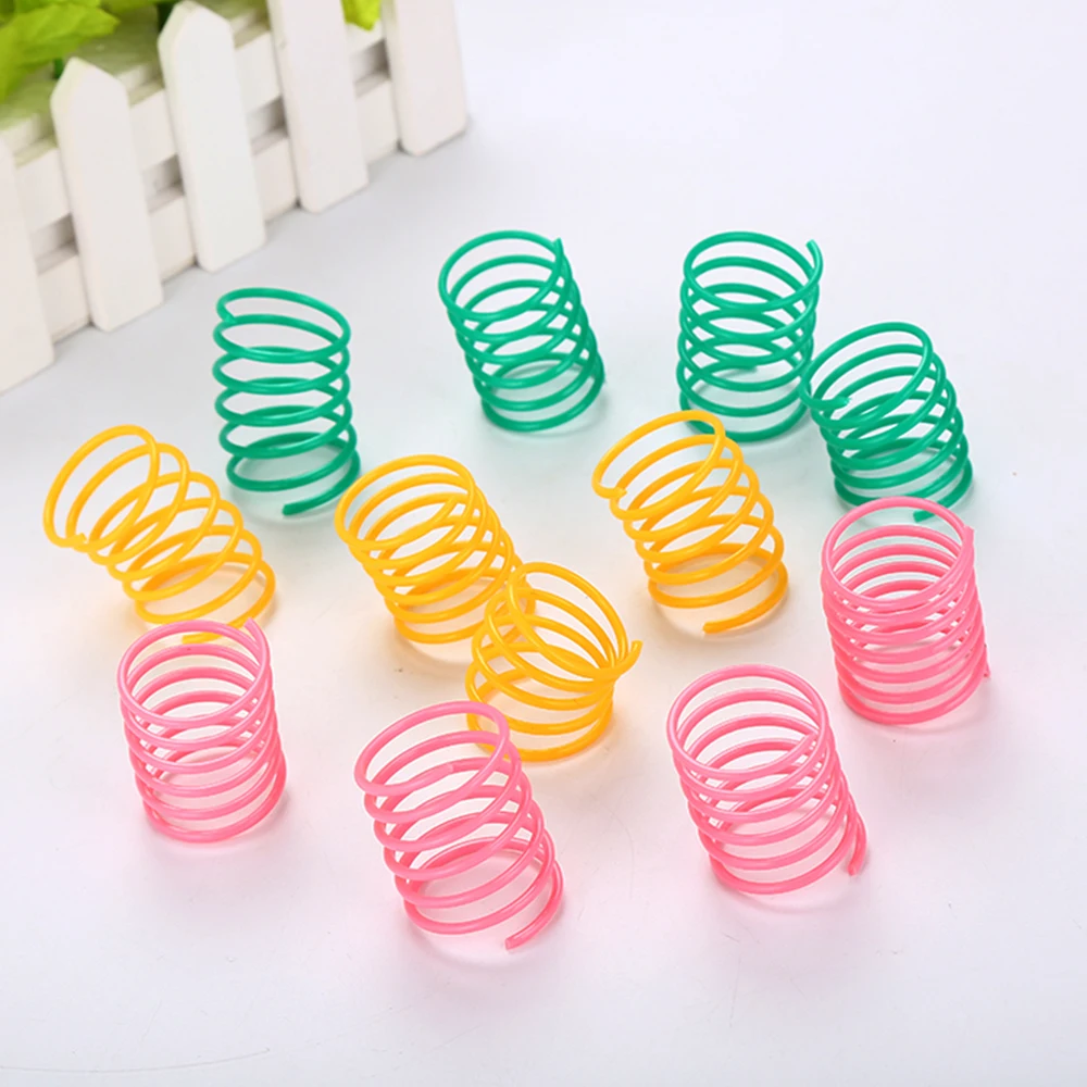 

Amazon top seller interactive durable plastic spring cat toy playing cat toys, Customized color