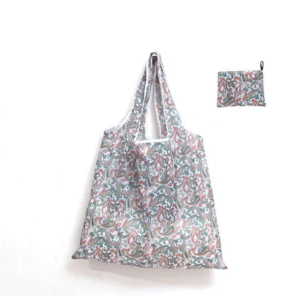 

Wholesale Fashion Eco-friendly Pouch Foldable Reusable Folding Polyester Shopping Bag, Customized color
