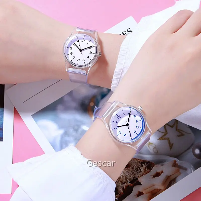 

New Fashion Fancy Women Bracelet Wristwatch Wholesale Factory Price Plastic Band Women Watch Hot Sales