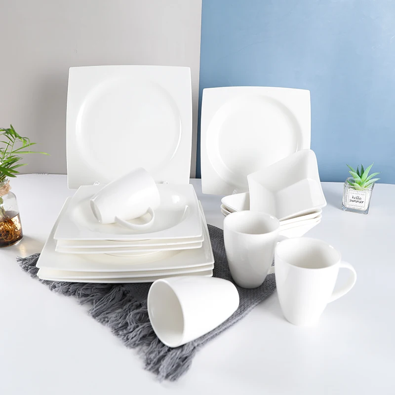 square white dinnerware sets sale