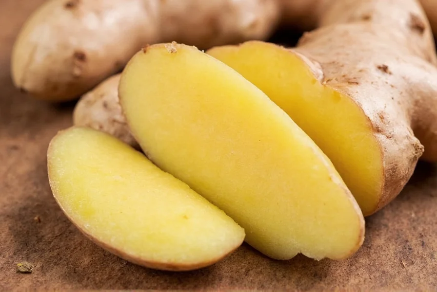 Various forms of ginger including fresh rhizomes, powder, and candied pieces