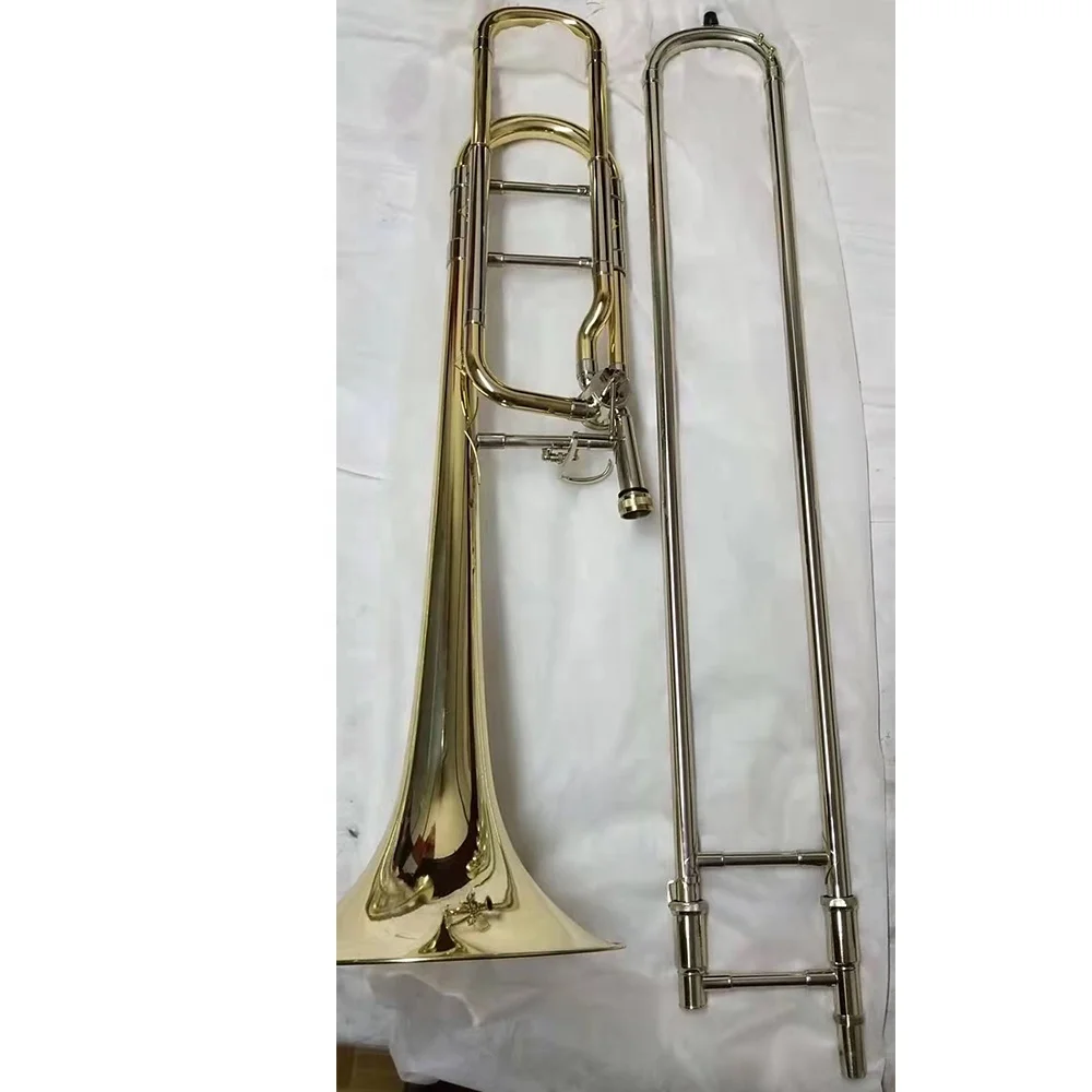 

Manufacturers wholesale trombone Bb/F Musical Instruments, Gold lacquer