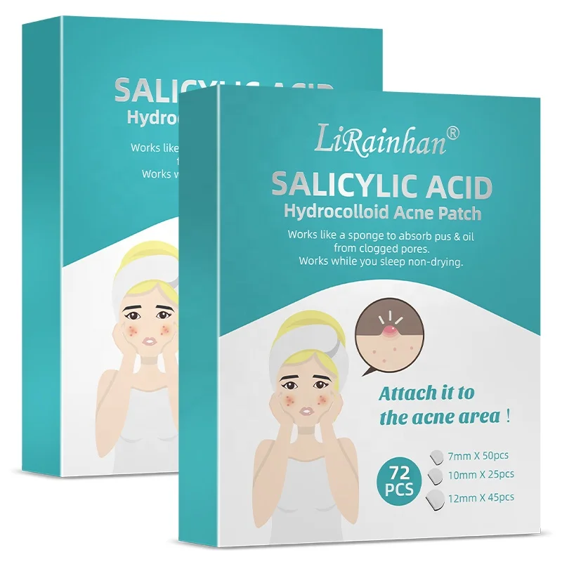 

Salicyli Acid Anti Acne Patch Private Label Comedones Hydrocolloid Acne Patch Newest Blemish Pimple Patch Absorbing Spot Dot, Transparent or customized