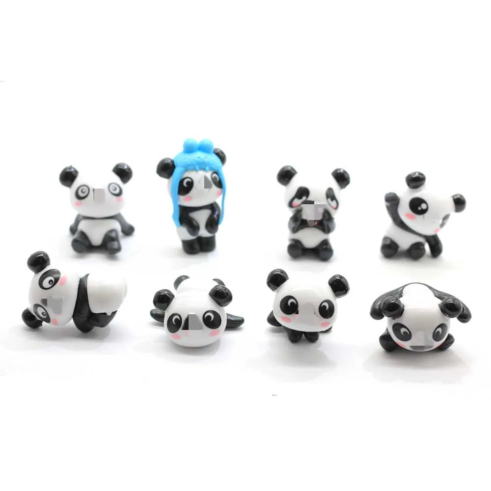 

8pcs Kawaii Panda Craft Miniature For DIY Terrarium Figures Moss Landscape Fairy Garden Accessories Kid Toys