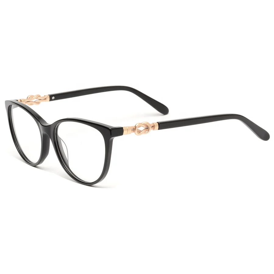 

1021 Luxury Fashion Metal Combined Acetate Glasses Frames Eyeglasses, Colors