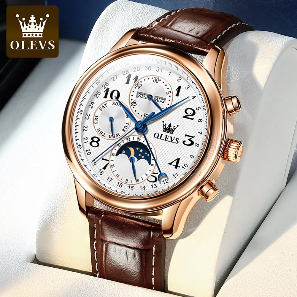

OLEVS 6667 Fashion For Men Multifunction Watch Automatic Waterproof Luminous Mechanical Luxury Watches