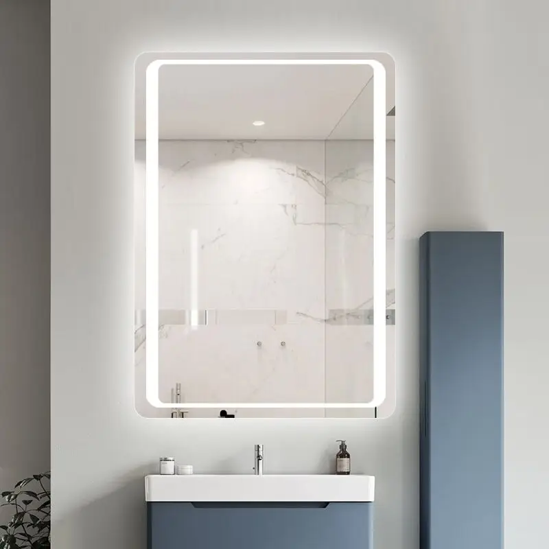 LED Illuminated Bathroom MirrorL77Touch & Sensor SwitchDigital Clock 