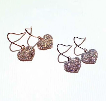 

Fashion Jewelry KYED0328 Shine Heart Shape Korean style Earrings for Women