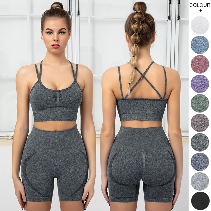 

Gym Wear Active Seamless Women Athletic Wear Sets Plus Size Yoga Crop Top Fitness Leggings Women's Sports Wear