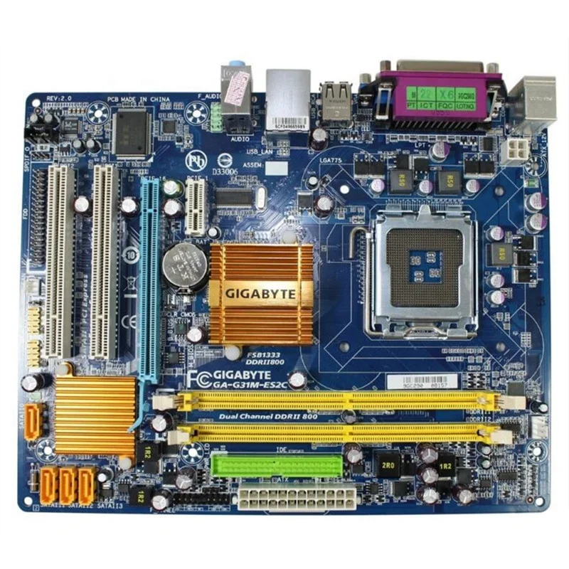

For GIGABYTE GA-G31M-ES2C Desktop Motherboard G31 Socket LGA 775 For Core 2 DDR2 4G Micro ATX Original Used G31M-ES2C Mainboard