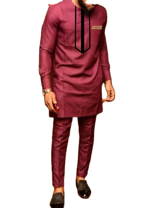 African Clothing High Quality Patterns Pant Shirt Design African Men's Casual Suit Pants Set African Print Men's clothing