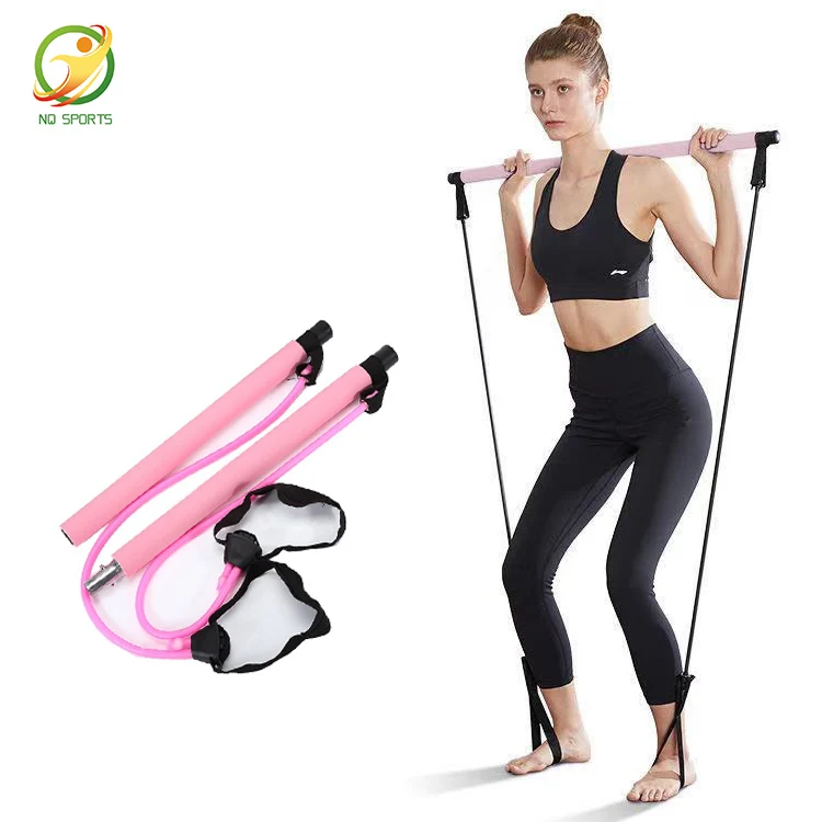 

Pilates Bar Set,Yoga Pull Rods Pull Rope Portable Home Gym Body Workout, Customized color