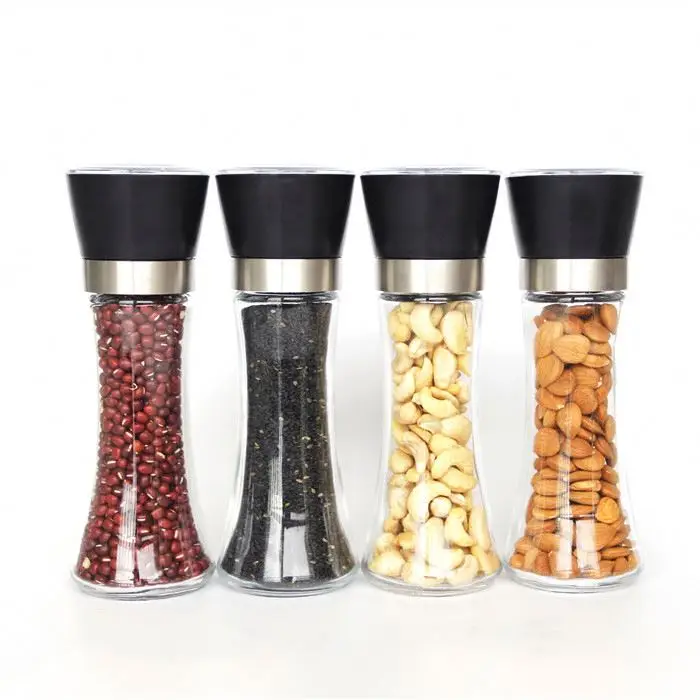 

Household Manual Glass Spice Jar Pepper Grinder 180ML