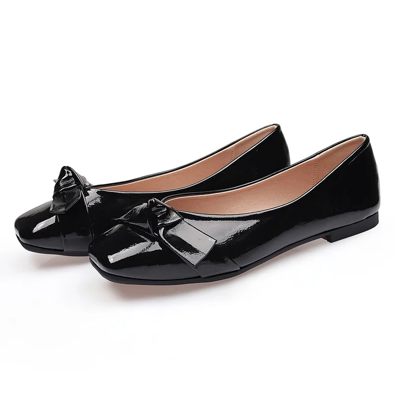 

Flats Shoes Womens Round Buckle Slip On Ballet Flats Shoes Casual Women Flats Shoes, Black / red / beige