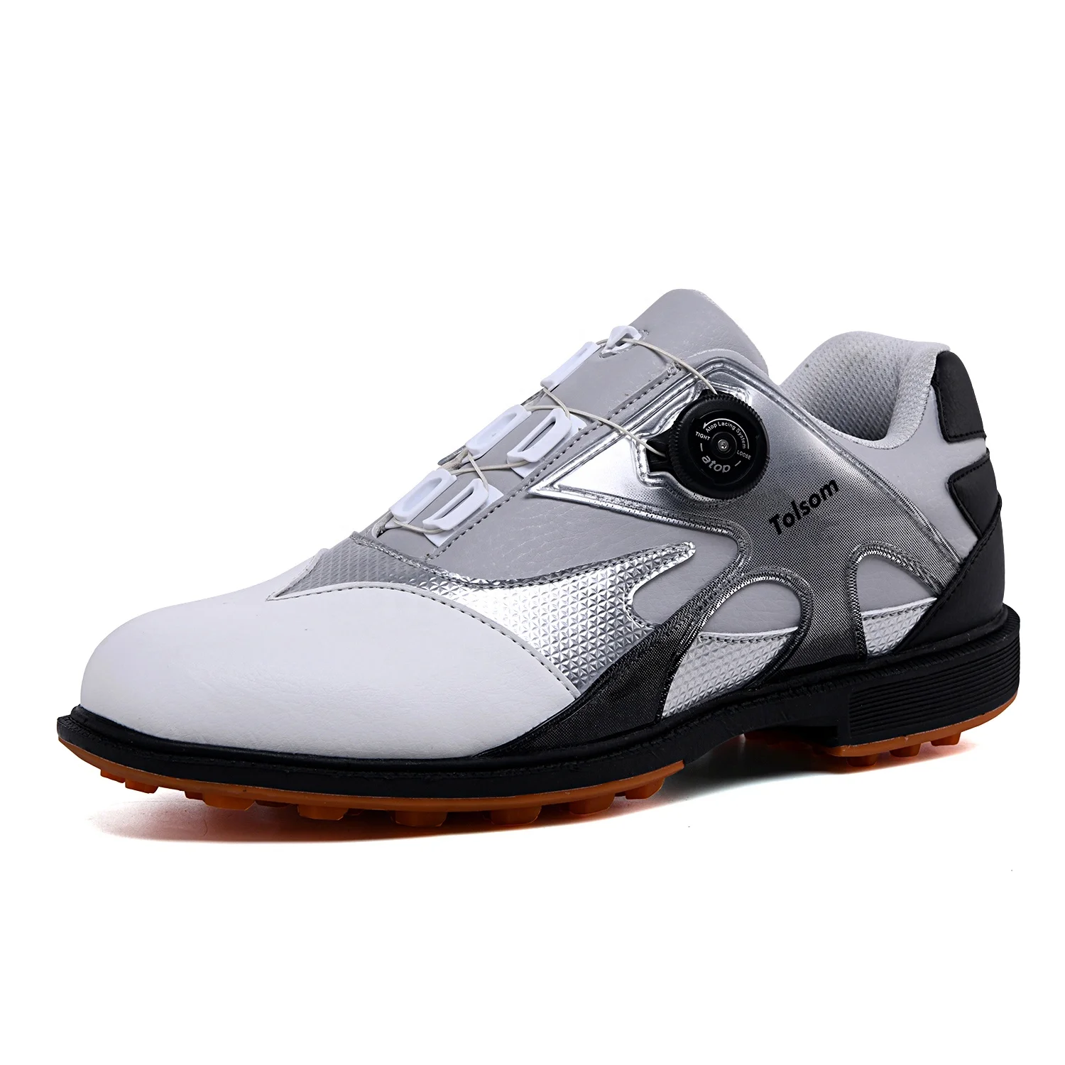 

Custom Mens Anti-slip Rubber Outsole Leather Italian Golf Shoes for Men