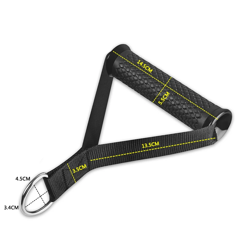 

professional manufacturers indoor exercise cheap gym fitness handle cable attachment, Black