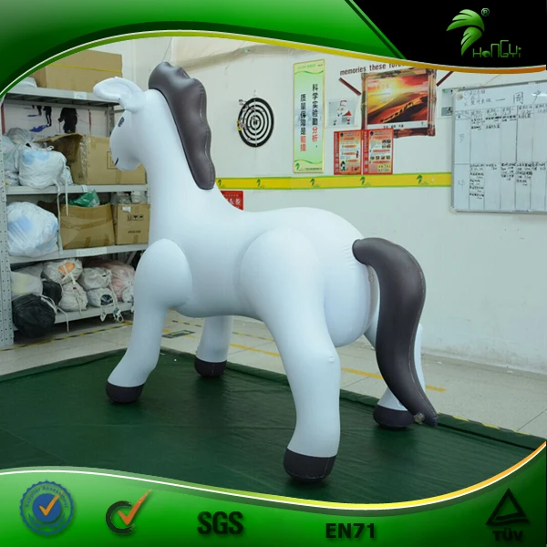 white inflatable riding horse animal toy helium ad