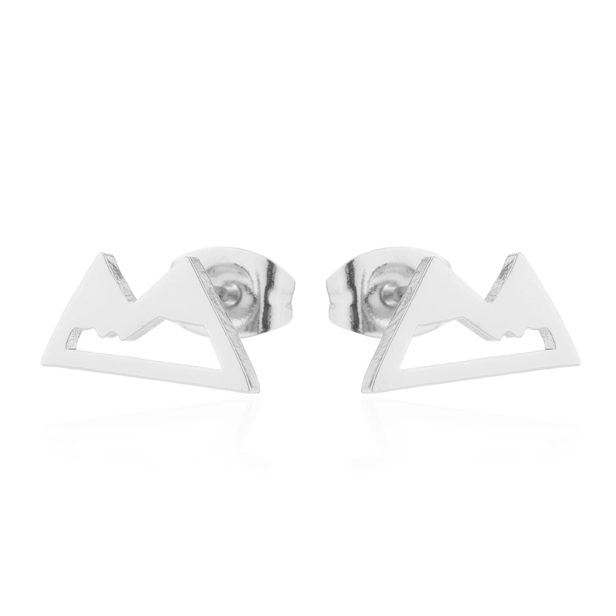 

2020 Wholesale Minimalist Mountain Stud Earrings Stud Earring For women's stainless steel hypoallergenic Earrings