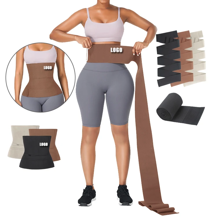 

Wholesale Plus Size Women Compression Waist Belt Custom Invisible Wrap Bandage Waist Trainers