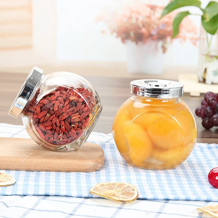 50ml 180ml 380ml 480ml Small Pepper Rack Spices Jars With Metal Lid Wholesale Glass Spice Jar