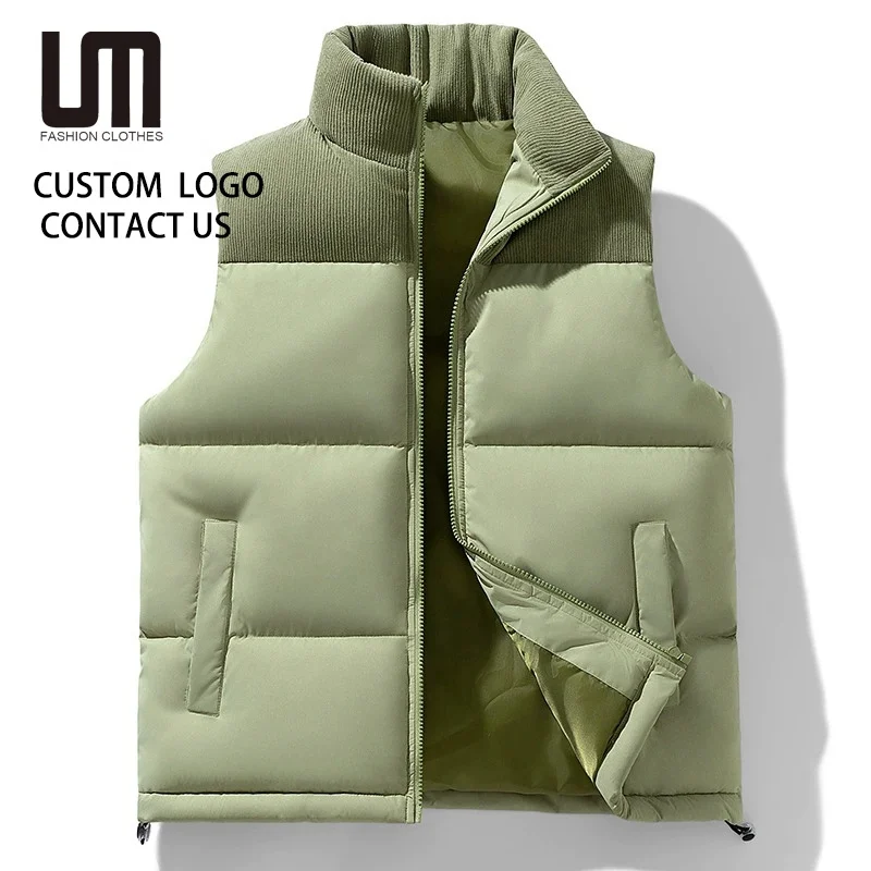 Liu Ming Fashionable 2025 Autumn Winter Men Clothes Polyester Vest Stand up Collar Windproof Casual Waistcoats