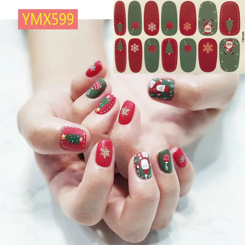 

Nail Design Gold Christmas White Snowflakes Nail Decals 3d Nail Sticker Good sales in Europe