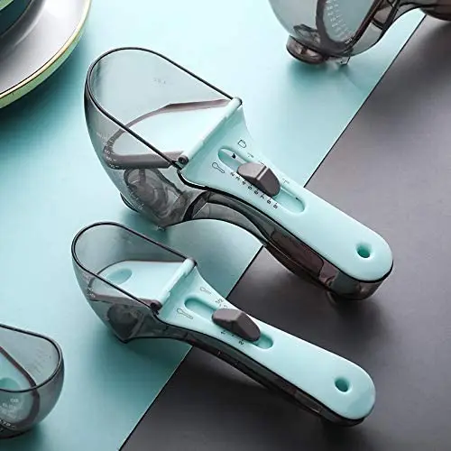 

2PCS Multifunctional Kitchen Tool Magnetic Cups Adjustable Measuring Spoon