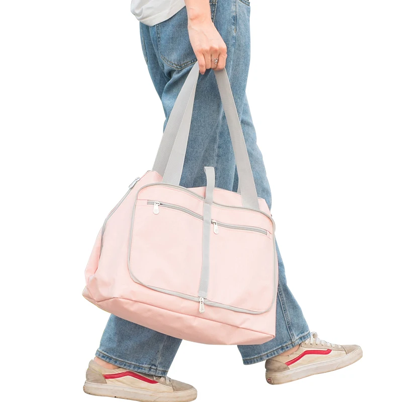 

Foldable Travel Duffel Bag Waterproof Carry On Luggage Bag Lightweight Travel Luggage Bag for Sports Gym Vacation, Pink /rose/ light blue/ navy / gray / black