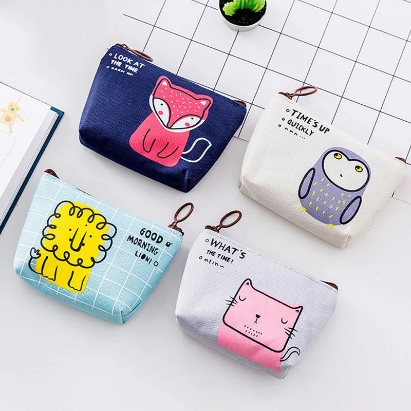 

Fashion Korean Style Women Small Zipper Wholesale Purses Animal Cartoon Cute Coin Purse For Girls
