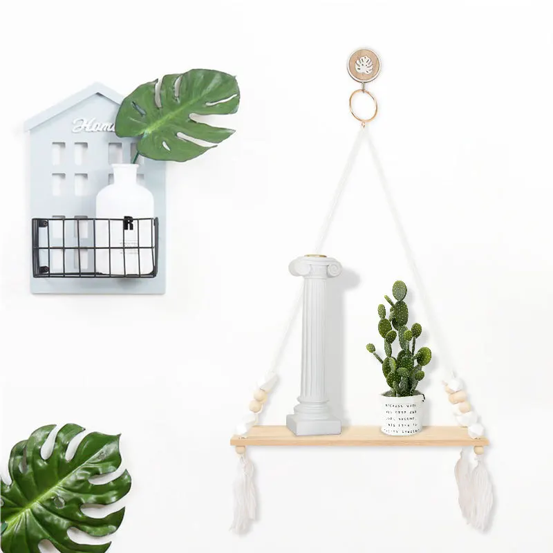 

New Arrival 2021 square wall shelf decorative wooden wall shelf, 3 colors