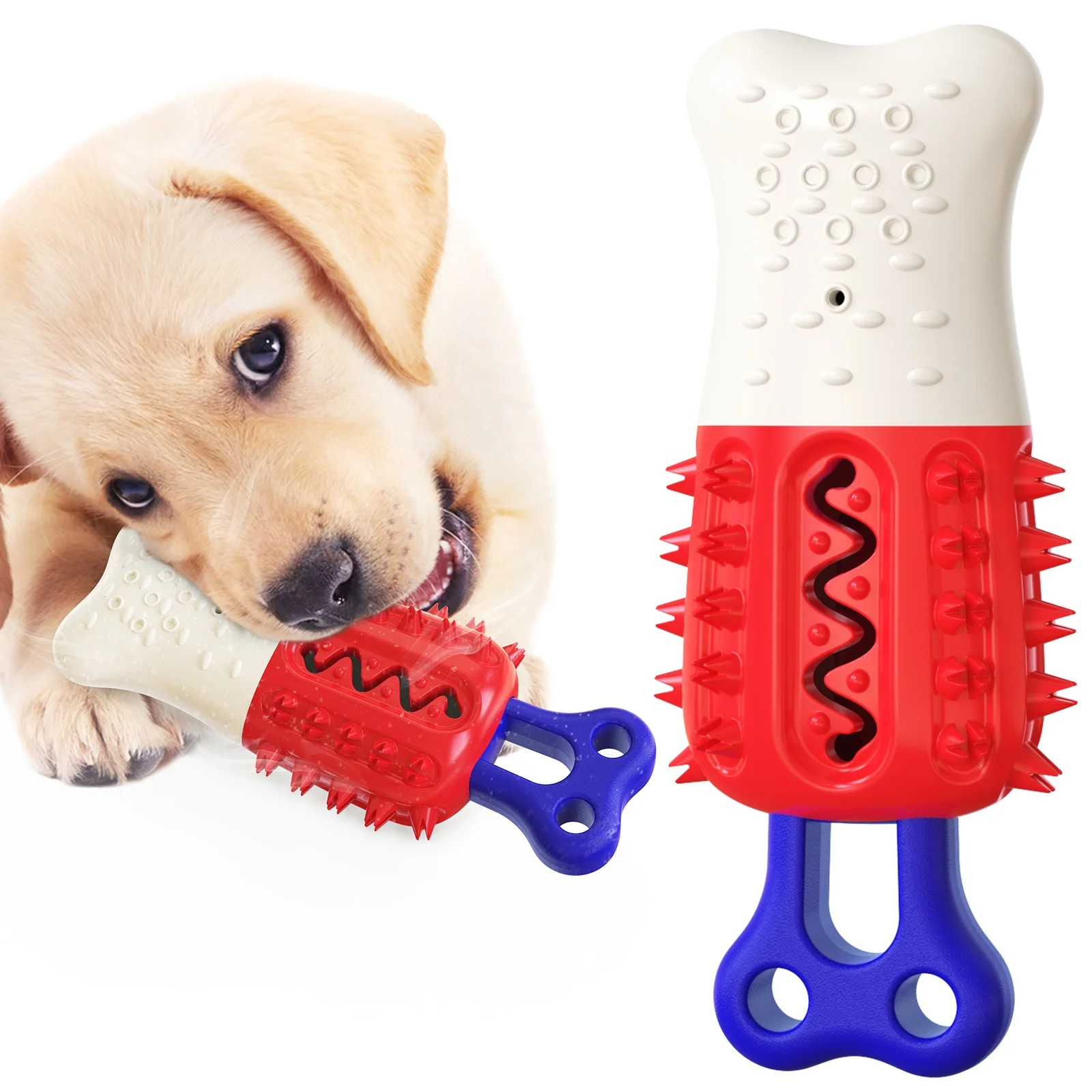 

Wholesale Pet Bite Resistant Teeth Molar Toy Funny Stick Leaking Food Chewing Toy Ice Cream Dog Toothbrush Cleaning Pet Dog Toys
