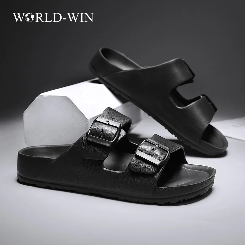 

World-Win Hot Sale Light-weight Popular Style For Men Leisure Indoor And Outdoor High Quality Slippers Casual Sandals