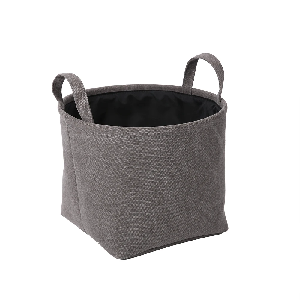 

New fashion organizer cloth storage basket canvas household storage basket fabric lightweight storage basket with handle, Customized color
