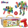 105PCS Engineering Construction Learning Building Blocks Set STEM Educational Toys for Kids