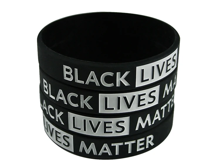 定制我不能呼吸,硅胶手环腕带黑色生命物质魅力饰品手链