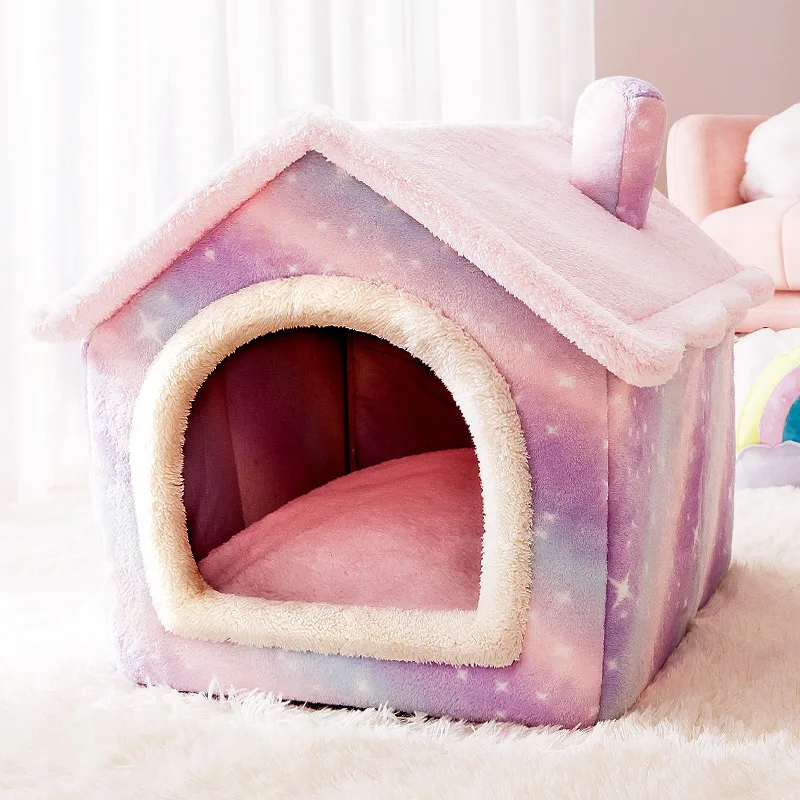 

Removable Cat Bed House Kennel Nest Pet Nest Cat Tent Dog Bed Warm Dog House Cushion Sofa Bed Cat House Pet Bed Pet Products, Multiple colour