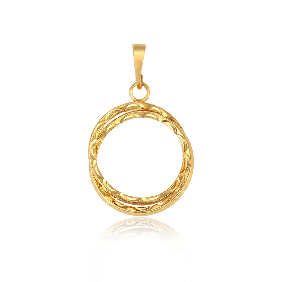 

36024 xuping jewelry Classic style hip-hop cool girl must-have creative double-ring metallic pendant