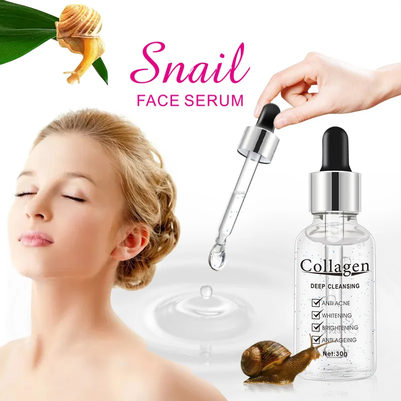 

Hot Product Ordinary Organic Snail face Serum Repair Anti Aging Private Label Nourishing Whitening Skin Snail Collagen Serum