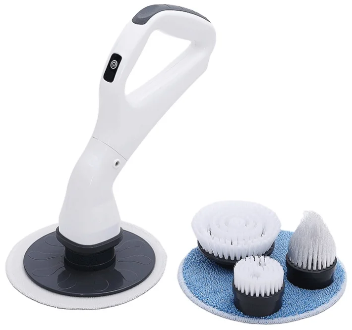 

Electric Spin Scrubber Rechargeable Cordless Handheld High Speed Cleaning Brush with 4 Replaceable Cleaning Brush Heads