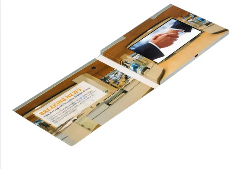 
A5 A6 paper card 4.3inch LCD screen video softcover Book Lcd screen Booklet Video mailer 