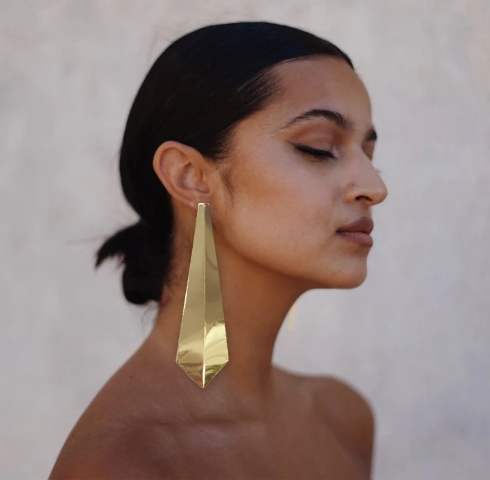 

GDJWRI factory wholesale luxury fashion african traditional jewelry gold accessories long drop big earrings women