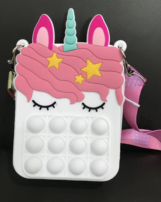 

Pop-It Unicorn Ecompression Children'S Mobile Phone Change Purse Messenger Crossbody Bags