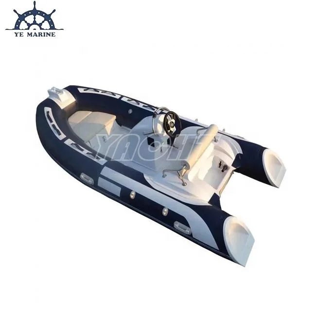 

YE TENDER 3.9m Hypalon Black Deep V Hull RIB Inflatable Fishing Boat, Customized color